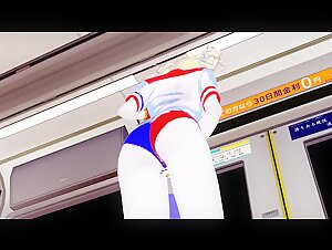 Harley Quinn Fingers herself on a Crowded Subway - DC Comics Hentai.