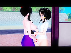 Dragon Ball Z - Videl x Chi Chi Lesbian 3D Hentai