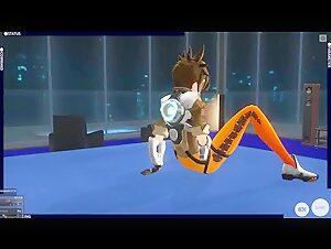 3D HENTAI POV OVERWATCH Tracer Fucks you and has many Orgasms